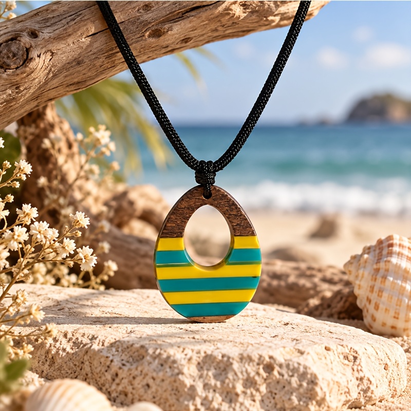 Vintage Ethnic Style Double-Layer Wooden Bead Necklace